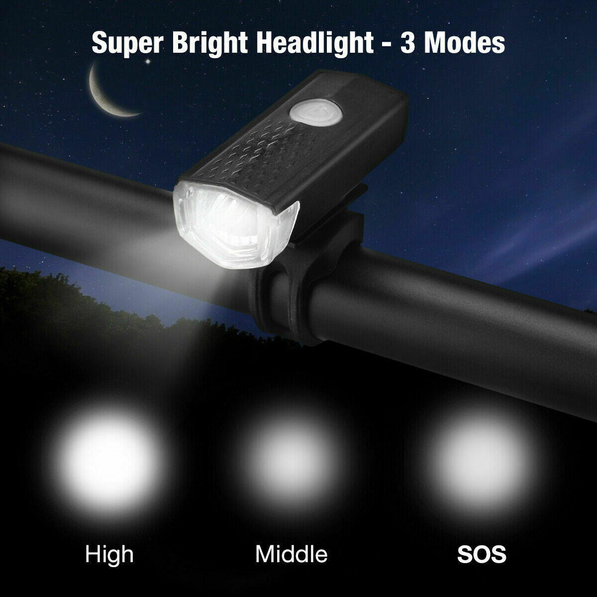 Rainproof USB Rechargeable LED Bike Lights