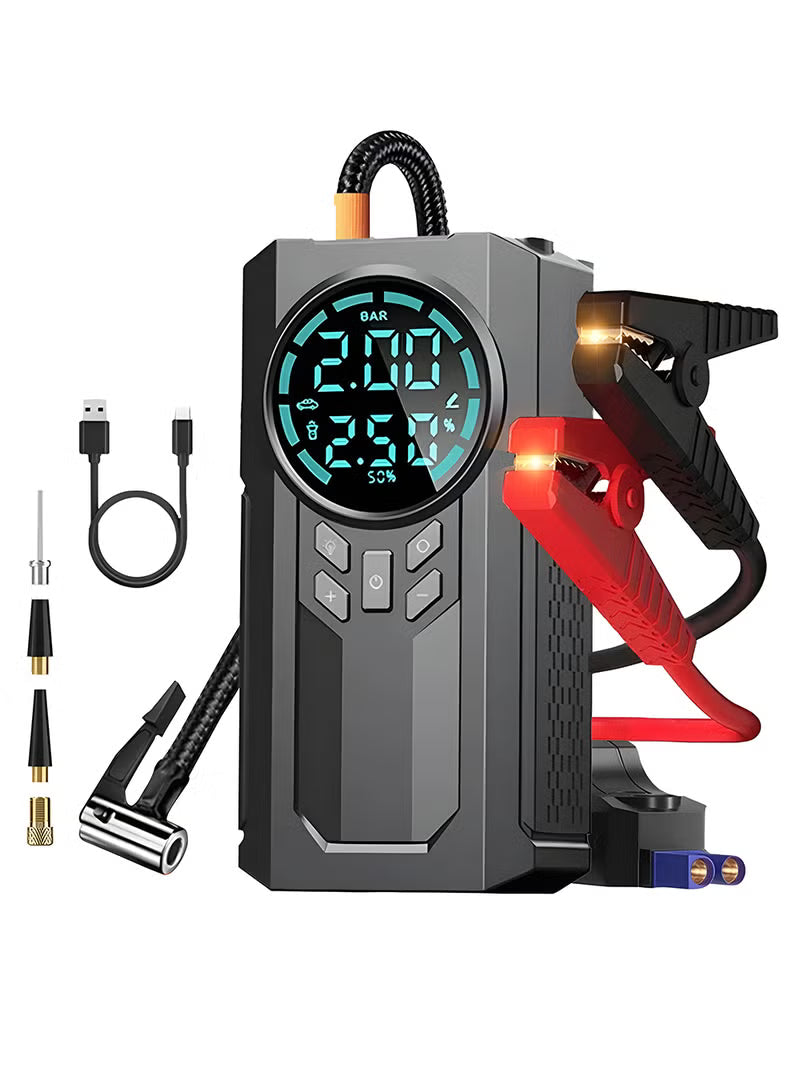 Portable Car Jump Starter + Air Pump with LED