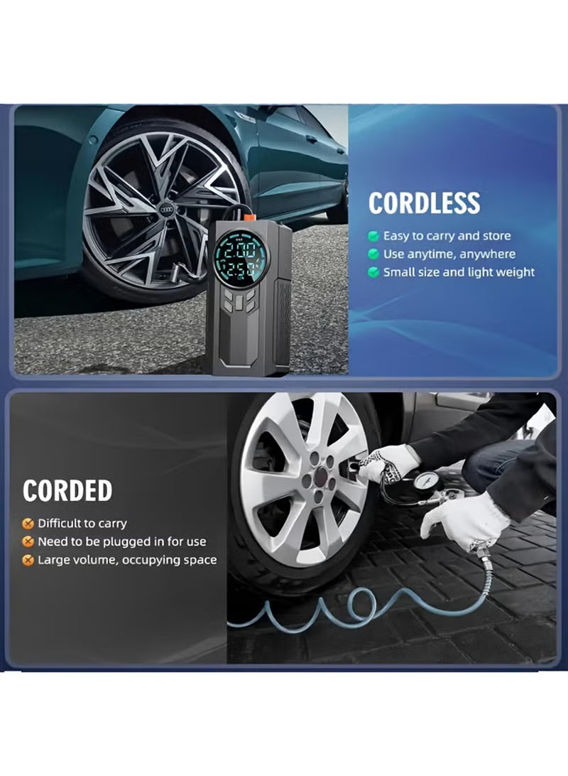 Portable Car Jump Starter + Air Pump with LED